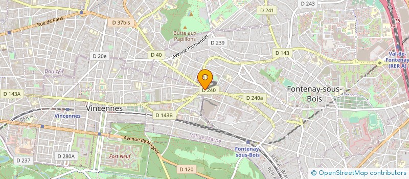 localisation de l'entreprise ZEUP 1 à FONTENAY-SOUS-BOIS