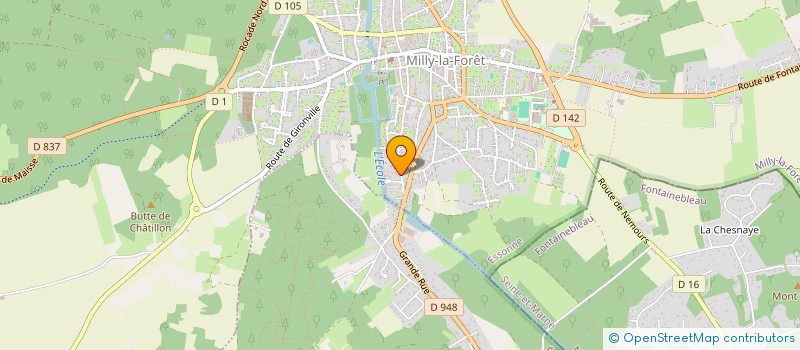 localisation de l'entreprise ZEUS à MILLY-LA-FORET