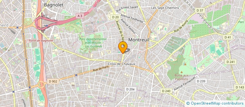 localisation de l'entreprise ZEUS SECURITE à MONTREUIL