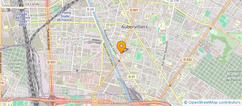 localisation de l'entreprise ZF TRADING à AUBERVILLIERS