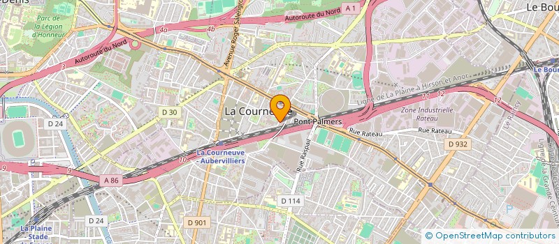 localisation de l'entreprise ZF TRANSPORTS à LA COURNEUVE