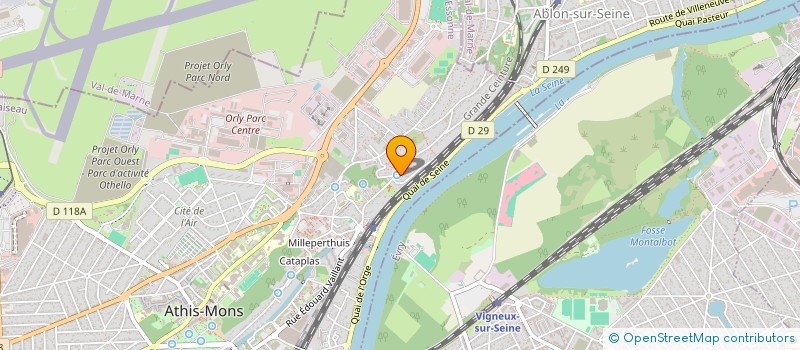localisation de l'entreprise ZGB TRANSPORTS à ATHIS-MONS
