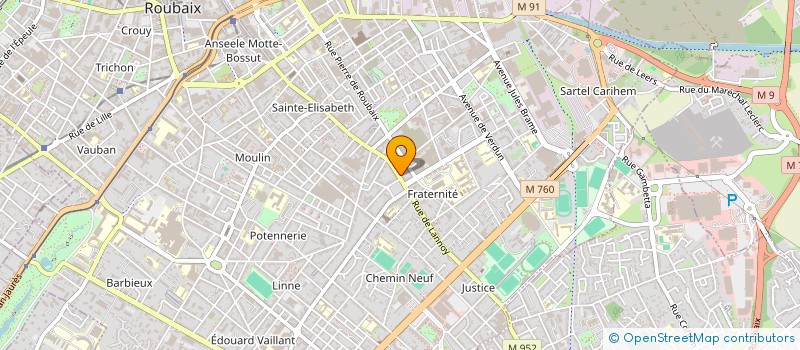 localisation de l'entreprise ZH  ROUBAIX