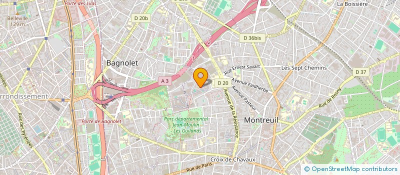 localisation de l'entreprise ZH DECO à MONTREUIL