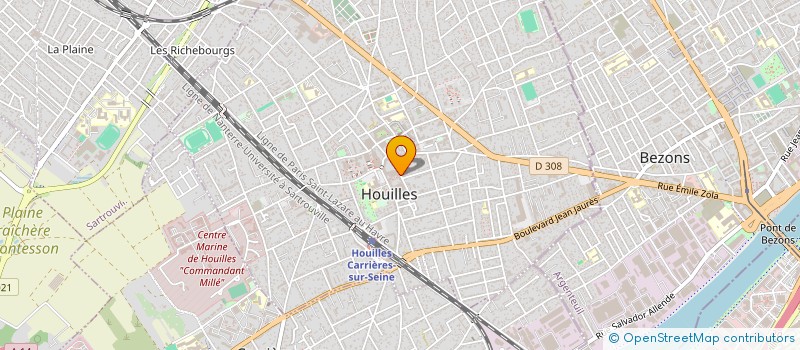 localisation de l'entreprise ZH IMMO  HOUILLES