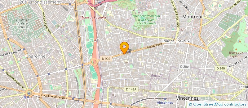 localisation de l'entreprise ZHAN F à MONTREUIL