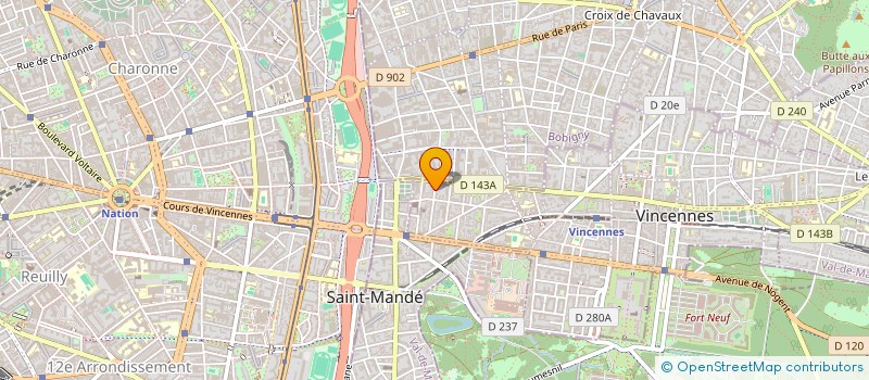 localisation de l'entreprise ZHANG-GUSELLA IMMOBILIER à VINCENNES