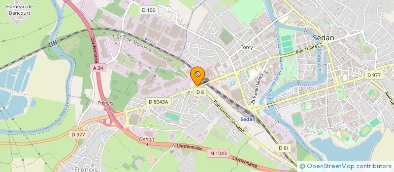 localisation de l'entreprise ZHENG 168  SEDAN