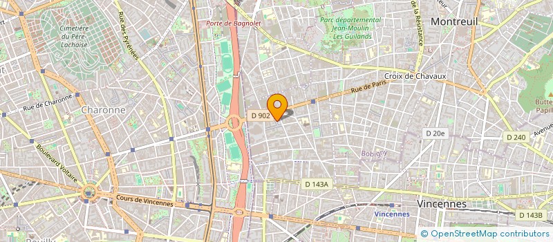 localisation de l'entreprise ZHIWEN à MONTREUIL