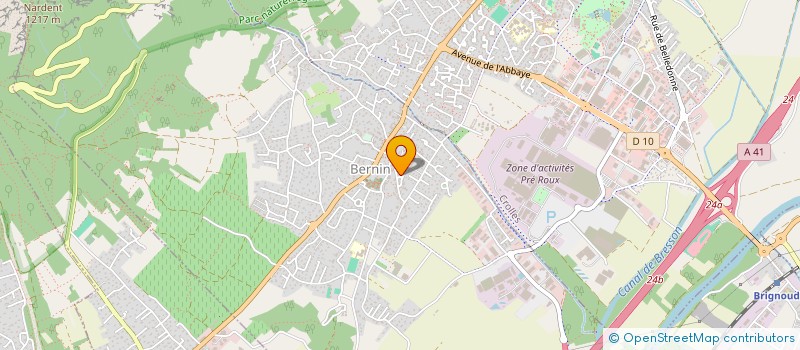 localisation de l'entreprise ZHL  BERNIN