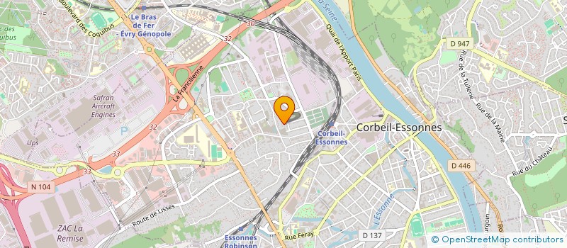 localisation de l'entreprise ZHOU-PANNIER IMMOBILIER à CORBEIL-ESSONNES