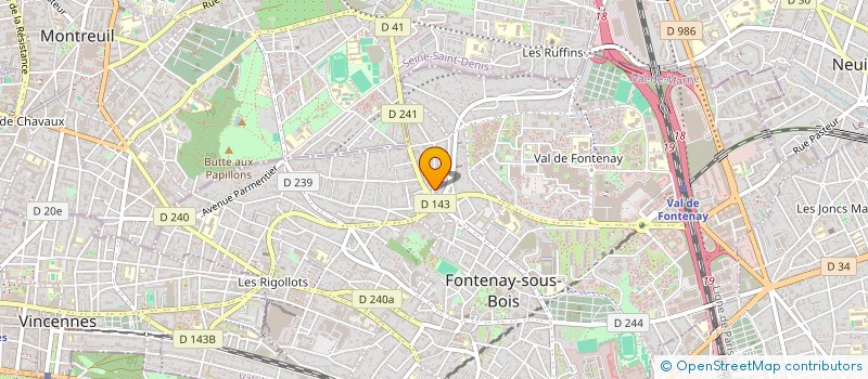 localisation de l'entreprise ZIAF à FONTENAY-SOUS-BOIS