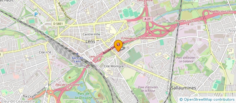 localisation de l'entreprise ZIANI IMMO  SALLAUMINES