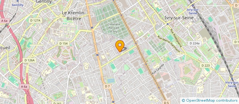 localisation de l'entreprise ZIBIS PROD' à IVRY-SUR-SEINE