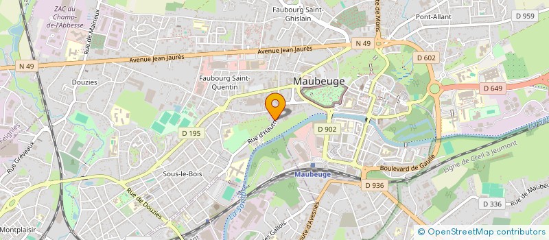 localisation de l'entreprise ZIC'ACOUSTIC  MAUBEUGE