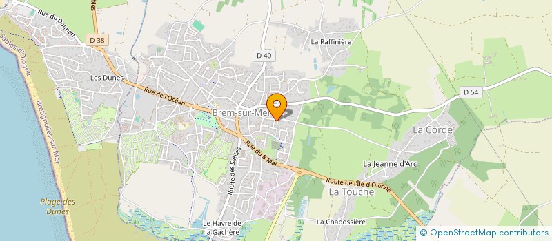 localisation de l'entreprise ZICAVE à BREM-SUR-MER