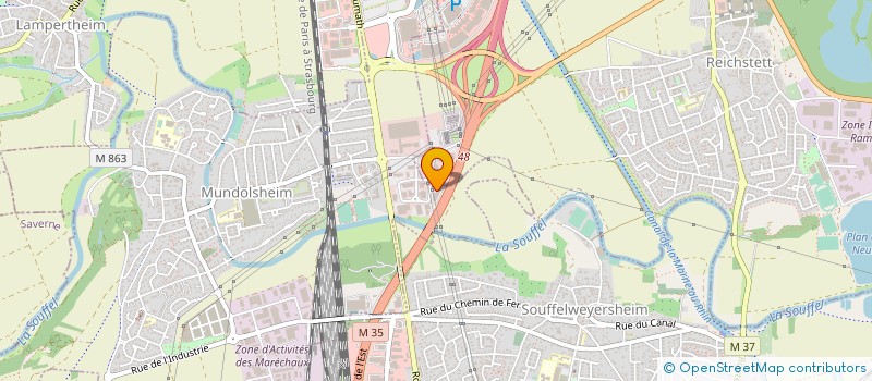localisation de l'entreprise ZICOM à MUNDOLSHEIM