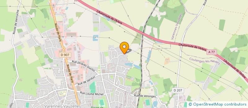 localisation de l'entreprise ZIDAL  VARENNES-VAUZELLES