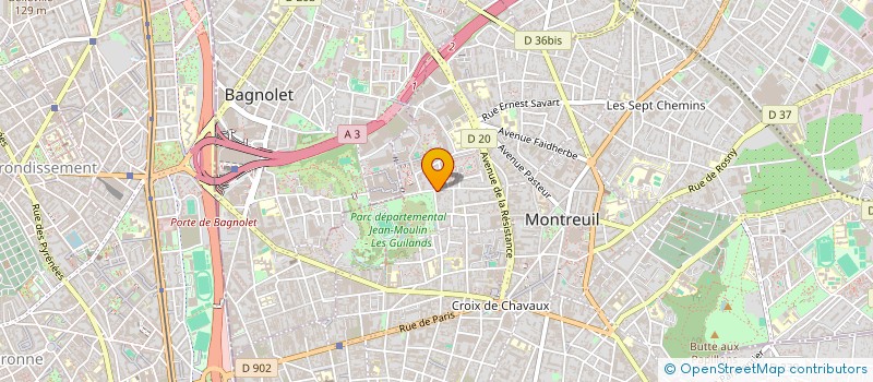 localisation de l'entreprise ZIDANE à MONTREUIL