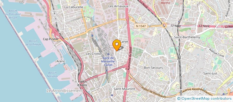 localisation de l'entreprise ZIDANE SERVICE ET MANUTENTION à MARSEILLE