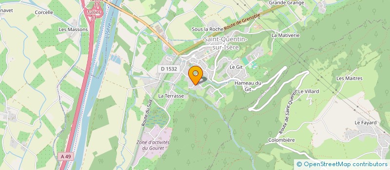 localisation de l'entreprise ZIDOR  SAINT-QUENTIN-SUR-ISERE