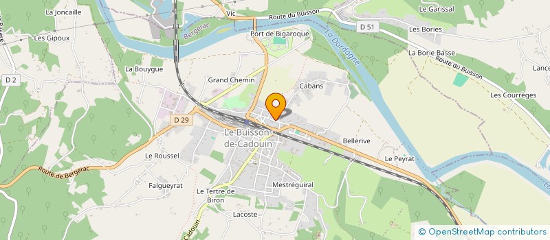 localisation de l'entreprise ZIDOR SOCIETE EN LIQUIDATION  LE BUISSON-DE-CADOUIN