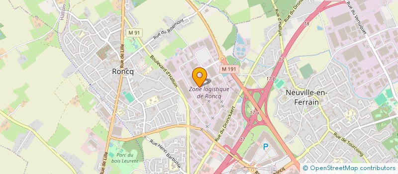 localisation de l'entreprise ZIEGLER SERVICES à RONCQ