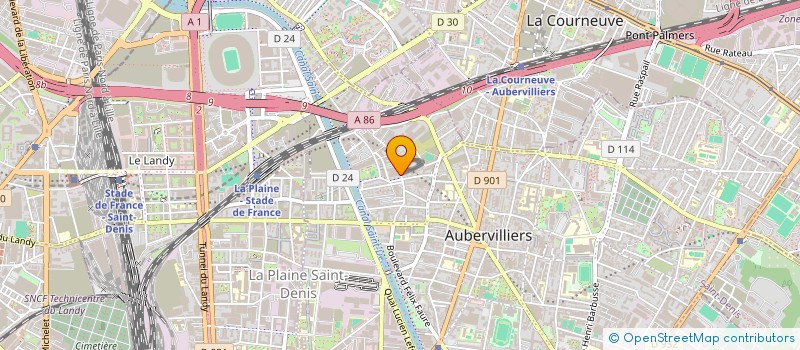localisation de l'entreprise ZIFEL à AUBERVILLIERS