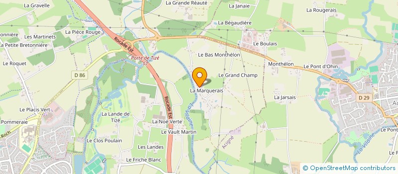 localisation de l'entreprise ZIFI 3  THORIGNE-FOUILLARD