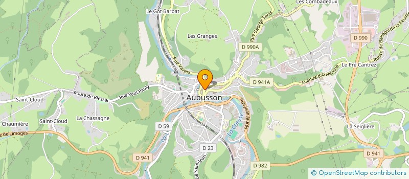 localisation de l'entreprise ZIG ZAG à AUBUSSON