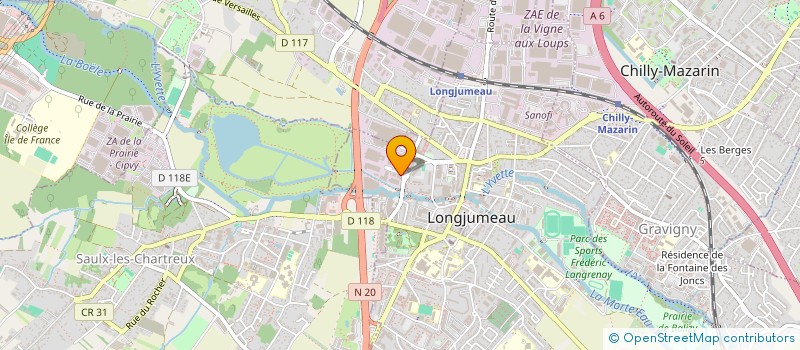 localisation de l'entreprise ZIG ZAG à LONGJUMEAU
