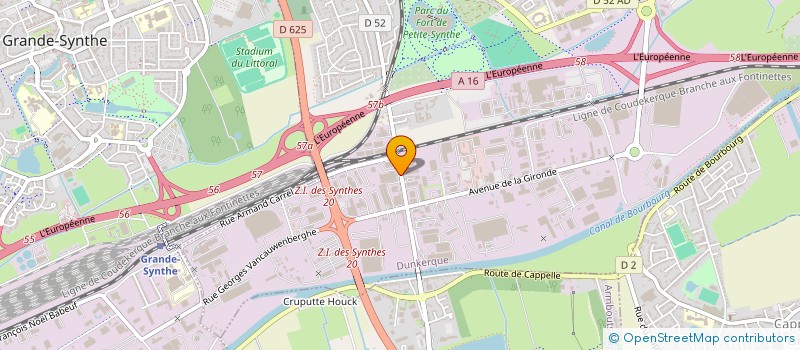 localisation de l'entreprise ZIGLAR à DUNKERQUE