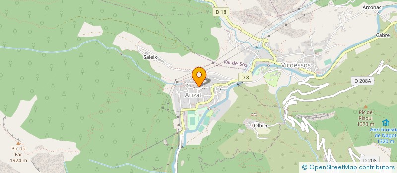 localisation de l'entreprise ZIK'ASS à AUZAT