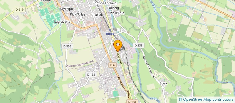 localisation de l'entreprise ZIM 64  BIDOS