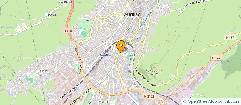 localisation de l'entreprise ZIMA à AURILLAC