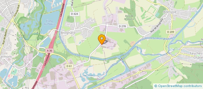 localisation de l'entreprise ZIMMER BIOMET FRANCE à BROGNARD