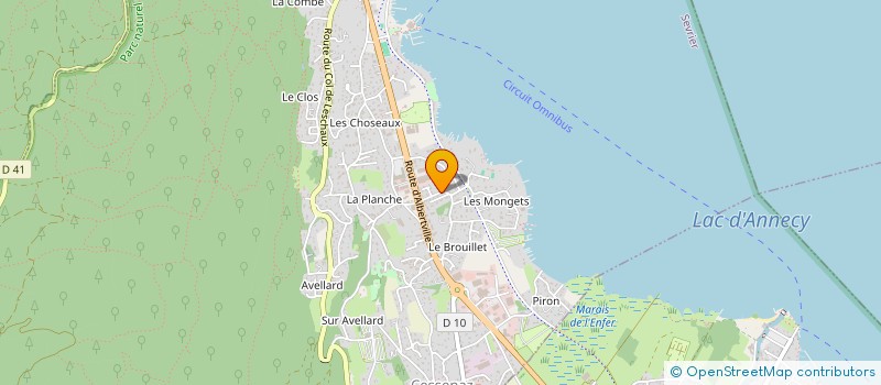 localisation de l'entreprise ZINC SERVICE à SEVRIER