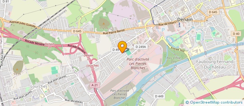 localisation de l'entreprise ZINE  DENAIN