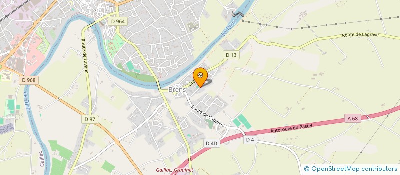 localisation de l'entreprise ZINES ENERGIES  BRENS