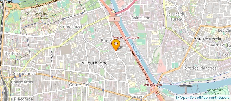 localisation de l'entreprise ZINGSERVICE à VILLEURBANNE