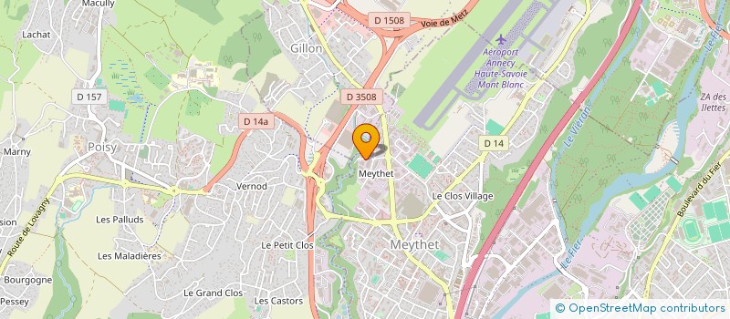 localisation de l'entreprise ZINGUERIE 74 à ANNECY