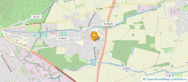 localisation de l'entreprise ZINGUERIE CHARPENTE BIENTZ à ISSENHEIM