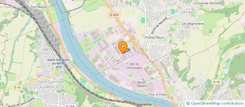 localisation de l'entreprise ZINGUERIE DU RHONE/GLISIERE TOITURE à GENAY