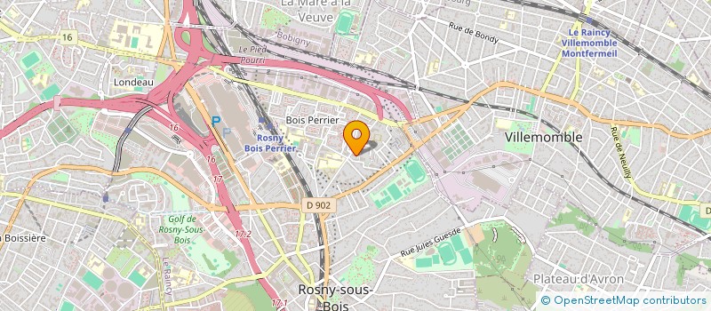 localisation de l'entreprise ZINOU à ROSNY-SOUS-BOIS