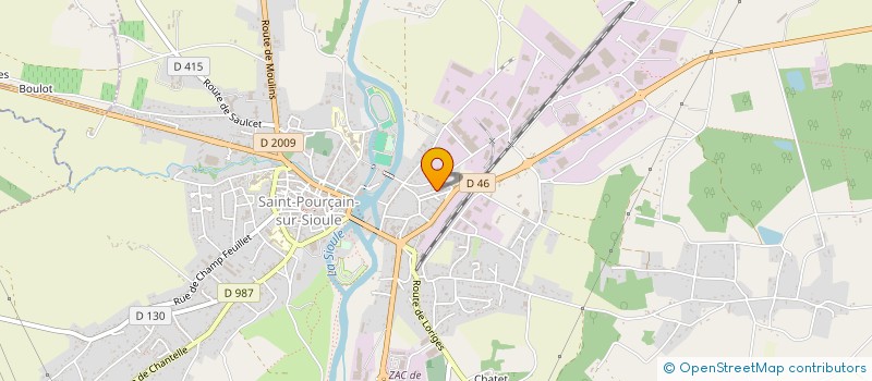 localisation de l'entreprise ZINQ AUVERGNE à SAINT-POURCAIN-SUR-SIOULE