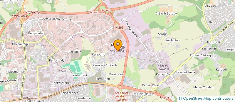 localisation de l'entreprise ZIP à GUIPAVAS