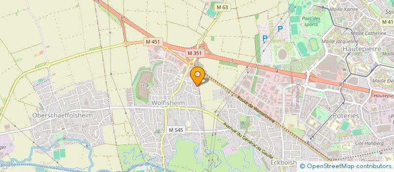 localisation de l'entreprise ZIP IMMO 2  WOLFISHEIM