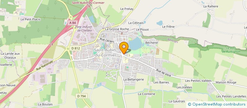 localisation de l'entreprise ZIP ZAP COMPAGNIE  SAINT-AUBIN-DU-CORMIER
