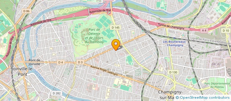 localisation de l'entreprise ZIRA-ELEC à CHAMPIGNY-SUR-MARNE