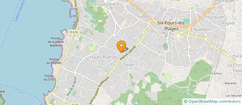 localisation de l'entreprise ZITOUNE VILLAGE à SIX-FOURS-LES-PLAGES